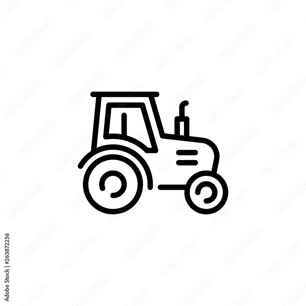 Vector Farmer Tractor Icon Vector Farmer Tractor Icon