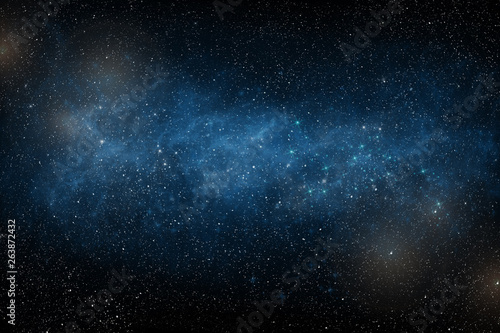Vibrant night sky with stars and nebula