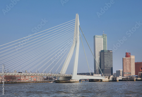 Rotterdam modern bridge Netherlands