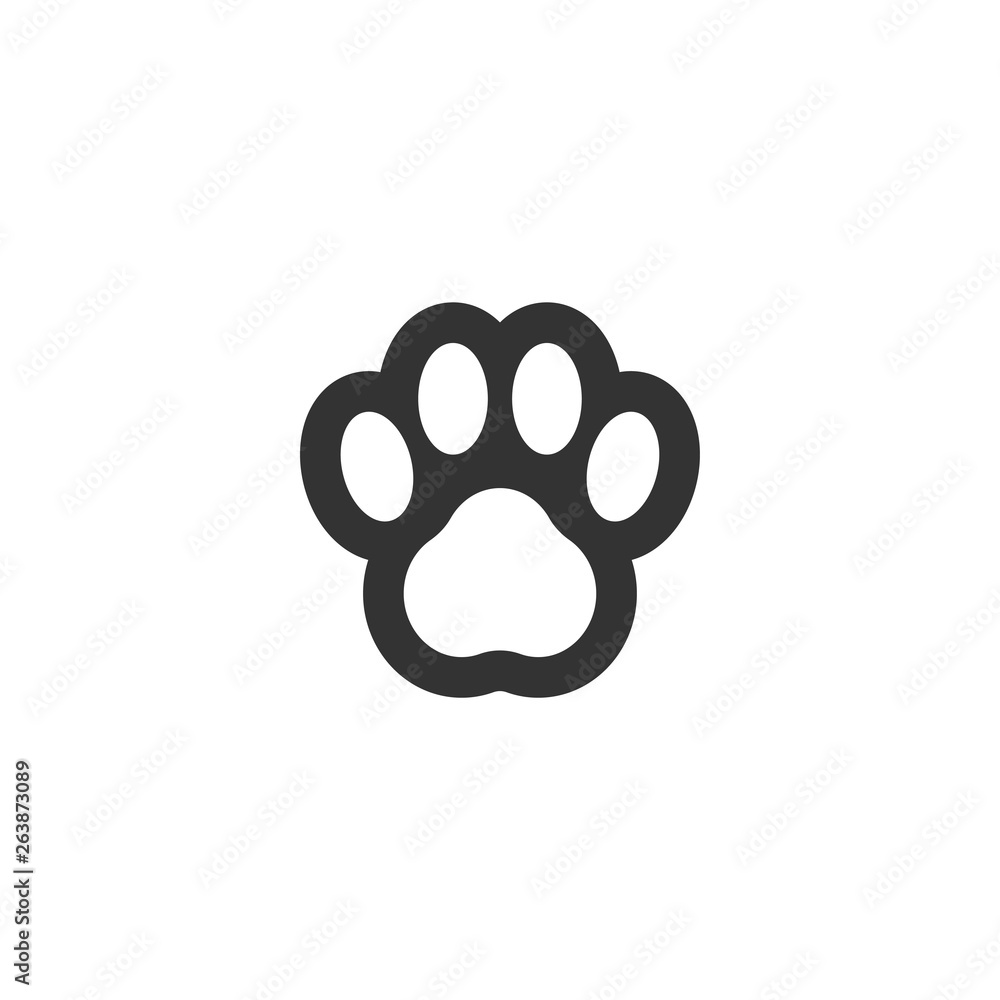 Paw clip art design vector isolated Paw clip art design vector isolated