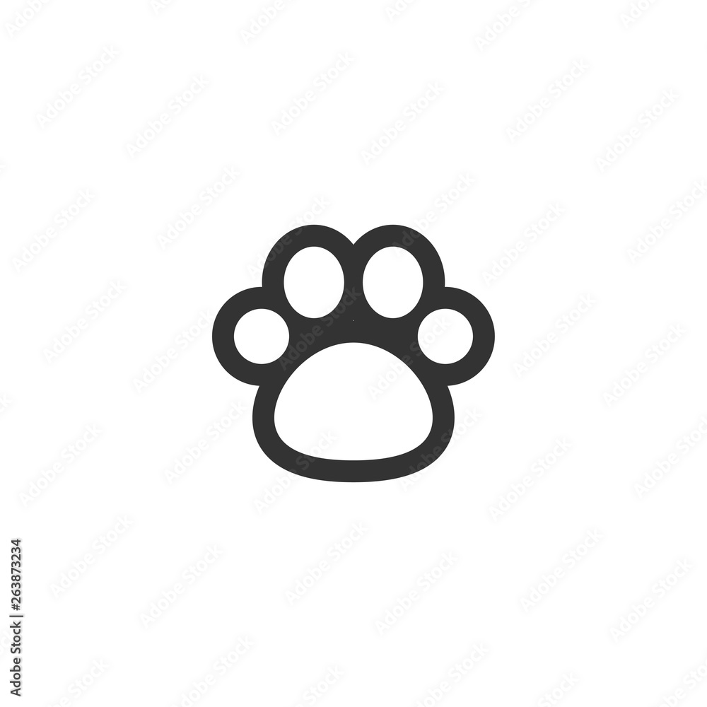 Paw clip art design vector isolated Paw clip art design vector isolated