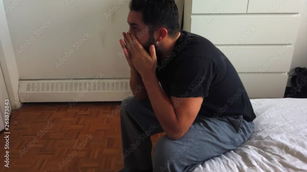 depressed brokenhearted sad middle-aged man feeling depressed and lamenting 4k depressed brokenhearted sad middle-aged man feeling depressed and lamenting 4k