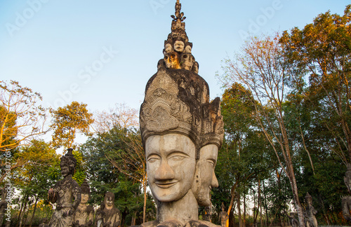 NONG KHAI, THAILAND, JANUARY 27, 2019 - Sala Keo Kou Temple, Nong Khai, Thailand, Asia photo