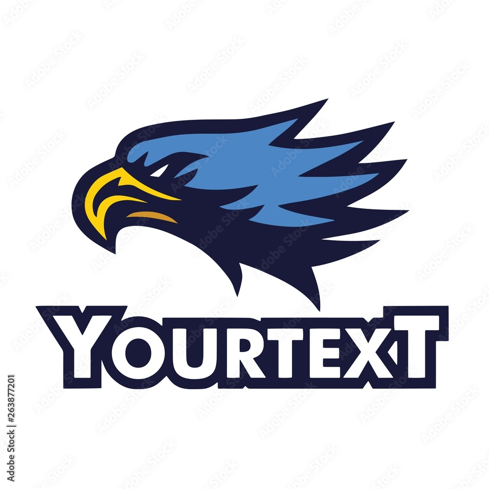Obraz premium Eagle Mascot Logo Vector Template Icon