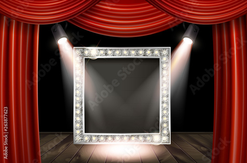 Silver frame in cinematic style