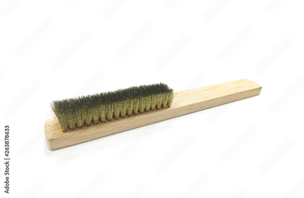 wire brushes with bristles used for cleaning on white background wire brushes with bristles used for cleaning on white background