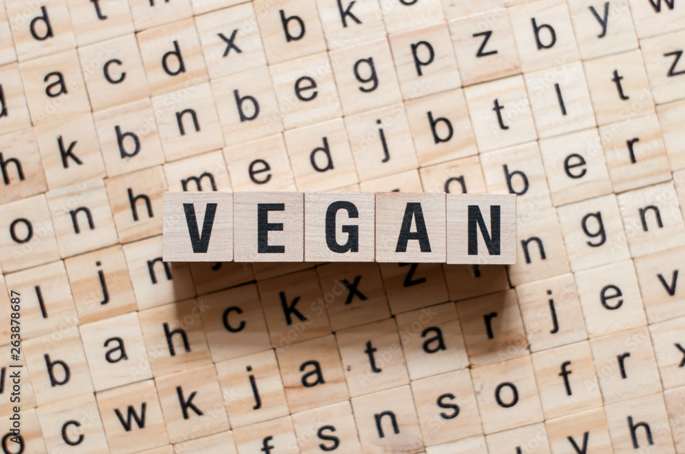 Obraz premium Vegan word concept
