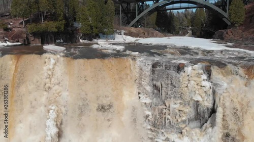 Gooseberry falls, Minnesota, USA on April, water fall, river photo