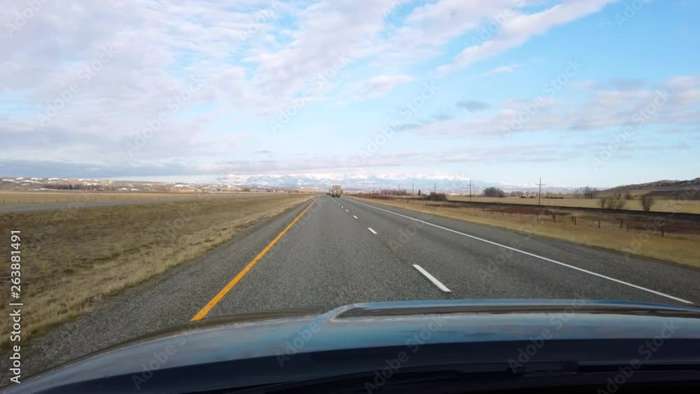 Road trip, driving on interstate through Montana. 4k Video Road trip, driving on interstate through Montana. 4k Video