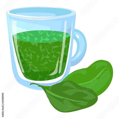 Spinach juice fresh icon. Cartoon of spinach juice fresh vector icon for web design isolated on white background
