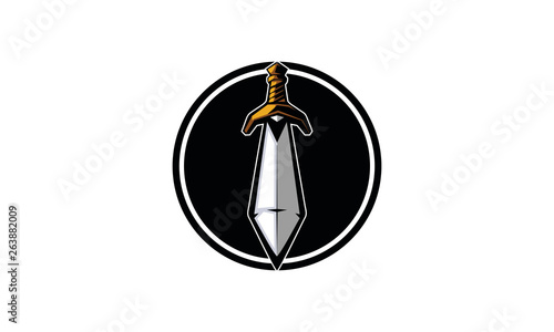 3D Sword icon silhouette