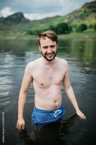 Guy standing in water