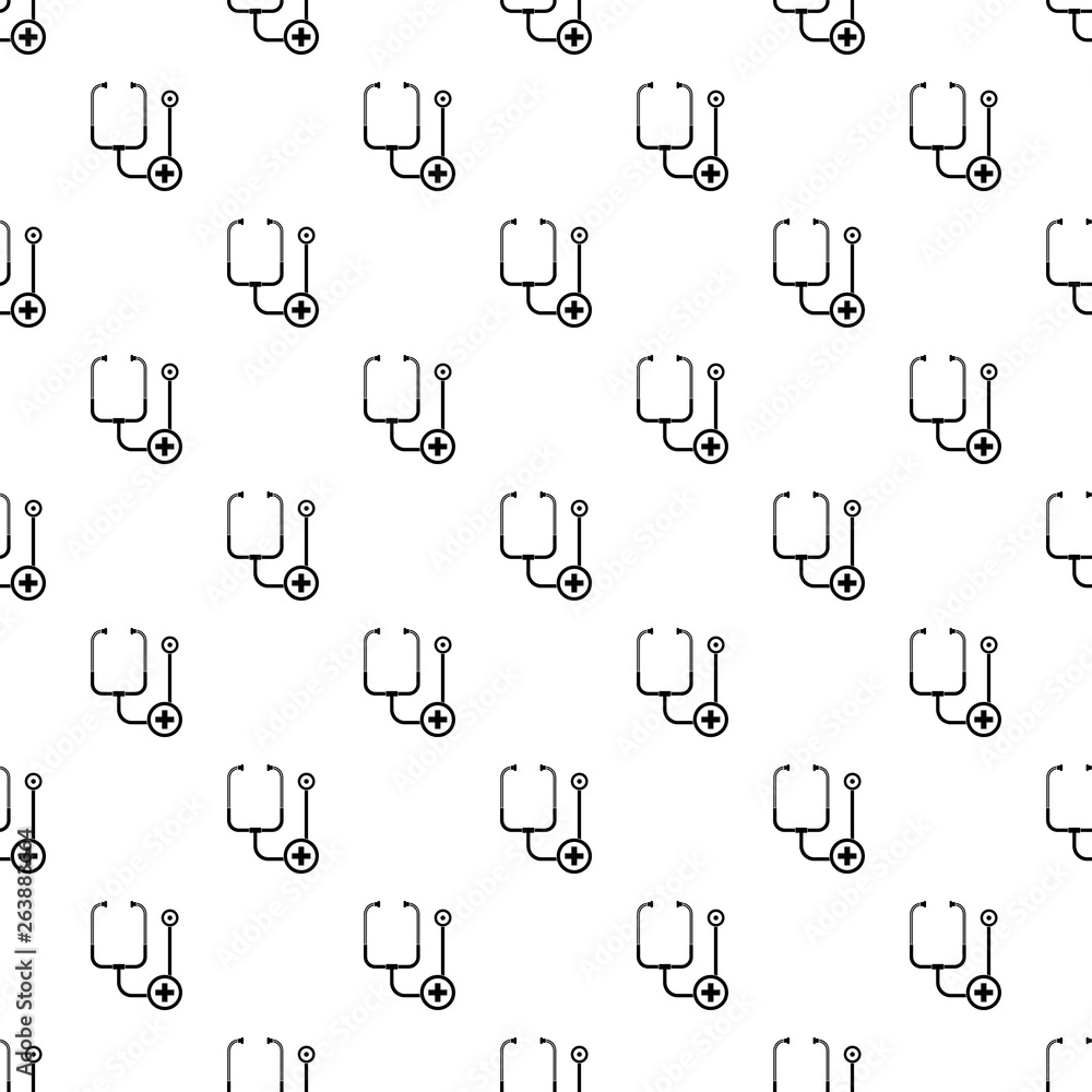 Stethoscope pattern seamless vector repeat geometric for any web design Stethoscope pattern seamless vector repeat geometric for any web design