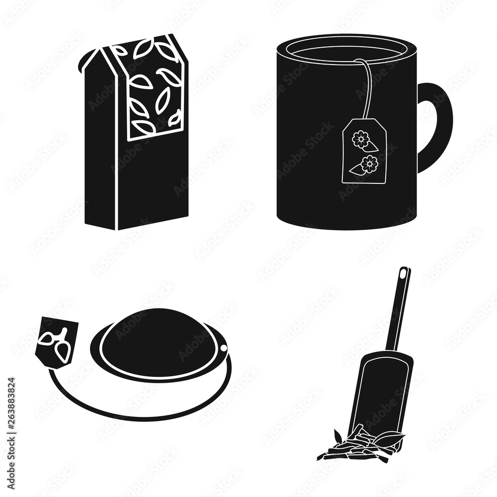 Obraz premium Vector illustration of medicine and gradient symbol. Collection of medicine and natural stock vector illustration.
