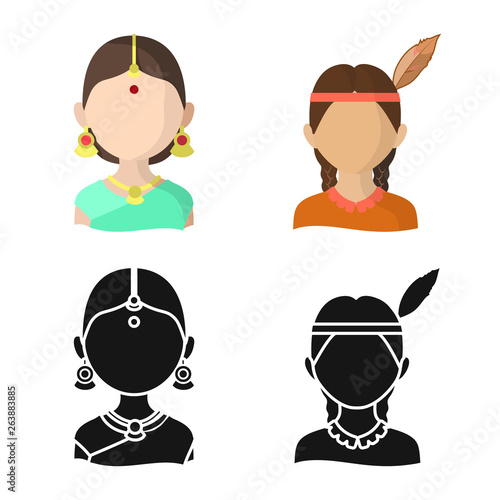Vector illustration of imitator and resident icon. Set of imitator and culture vector icon for stock.