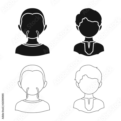 Vector illustration of imitator and resident icon. Set of imitator and culture stock vector illustration.