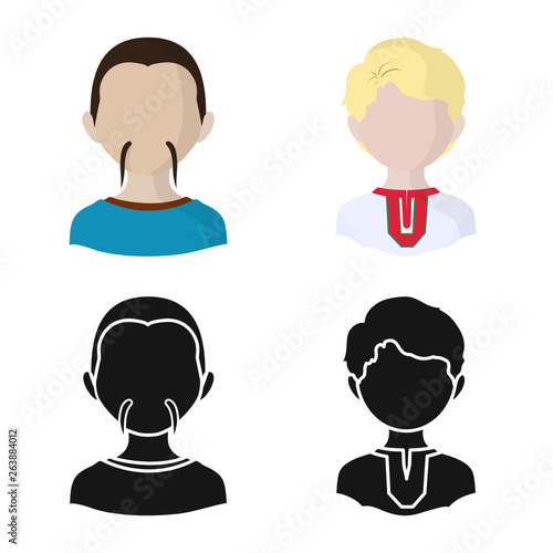 Vector design of imitator and resident logo. Collection of imitator and culture stock vector illustration.