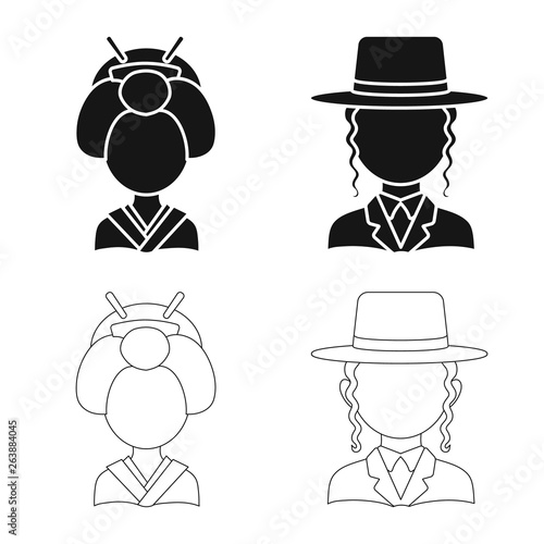 Vector illustration of imitator and resident logo. Collection of imitator and culture vector icon for stock.