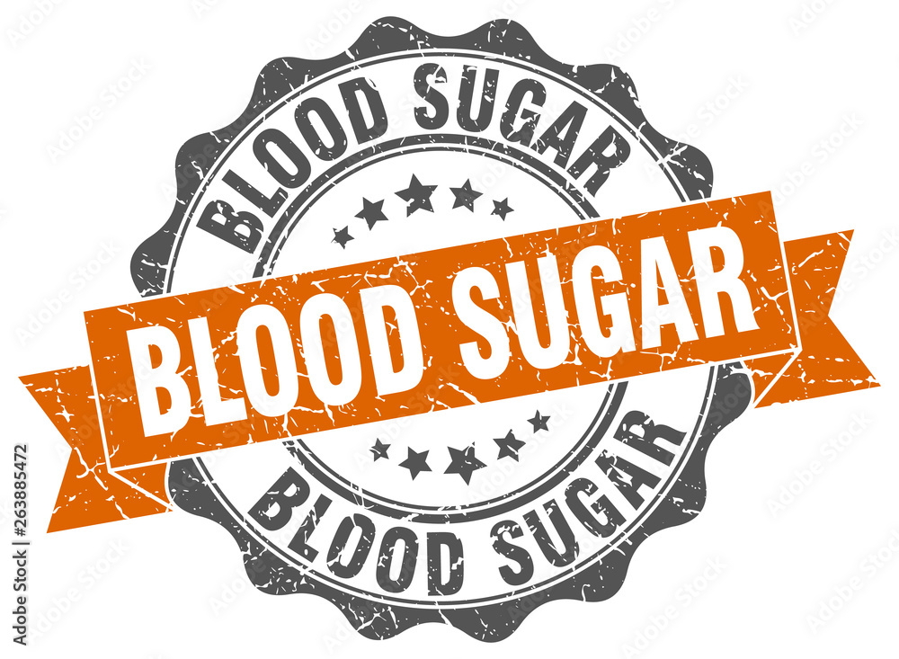 Fototapeta premium blood sugar stamp. sign. seal
