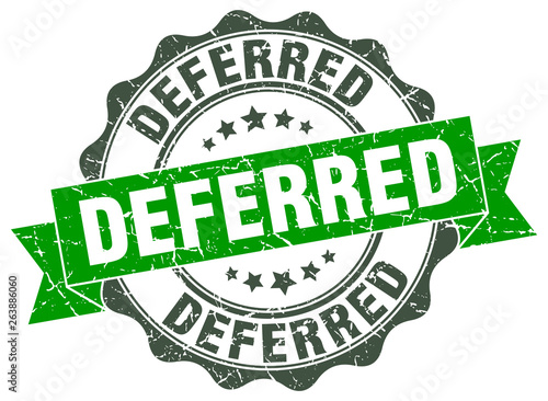 deferred stamp. sign. seal