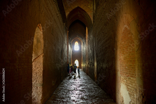 inside the temple in Bagan