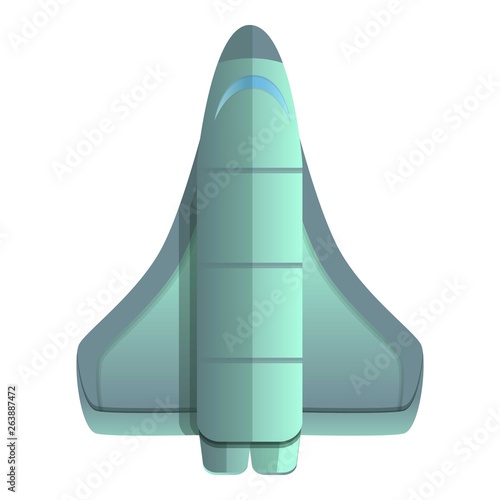 American spaceship icon. Cartoon of american spaceship vector icon for web design isolated on white background