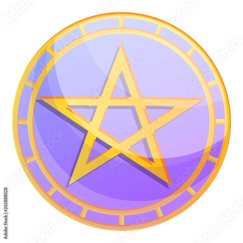 Magic david star icon. Cartoon of magic david star vector icon for web design isolated on white background