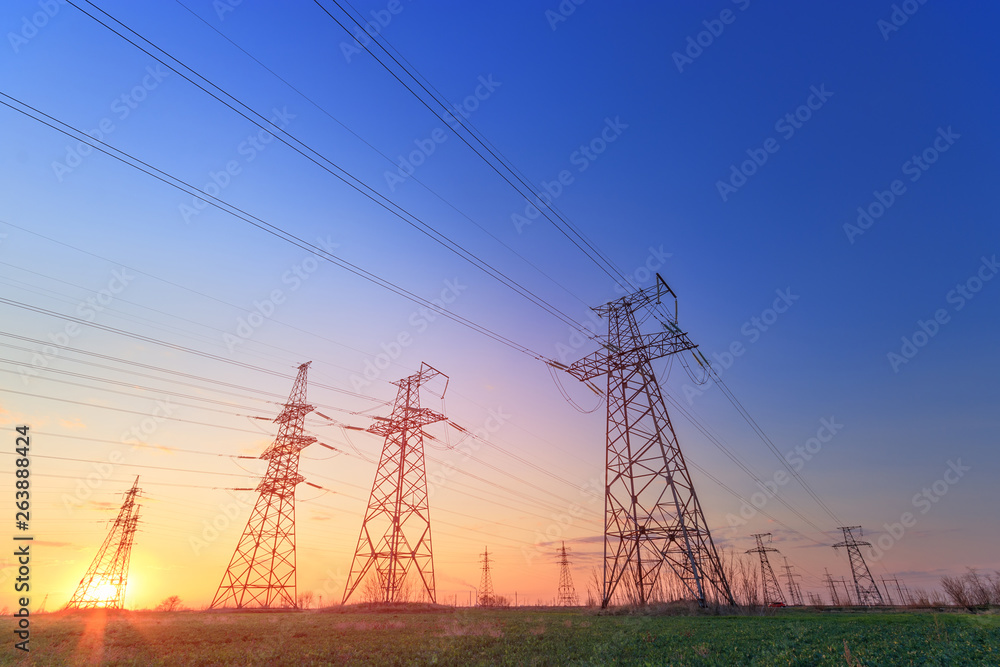 power line in the sunlight / bright abstract photo of the industrial zone power line in the sunlight / bright abstract photo of the industrial zone