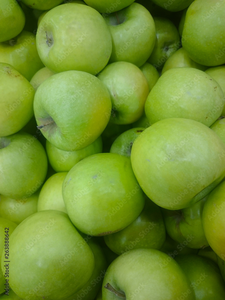 Red and green apple fruits in a supermarket Red and green apple fruits in a supermarket