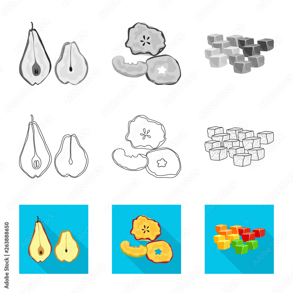 Vector illustration of food and raw symbol. Collection of food and nature vector icon for stock. Vector illustration of food and raw symbol. Collection of food and nature vector icon for stock.