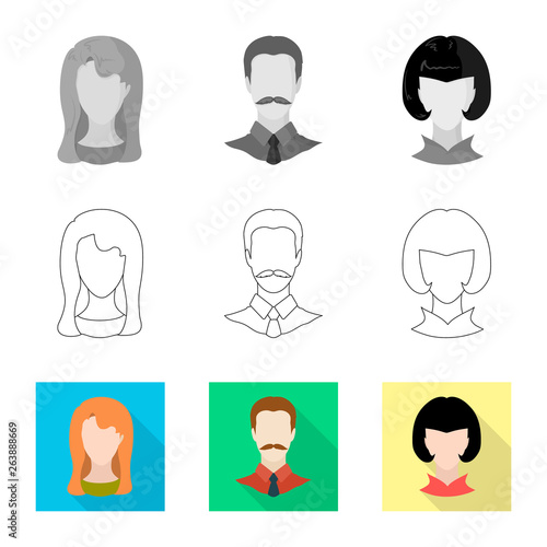 Isolated object of professional and photo logo. Set of professional and profile stock symbol for web.
