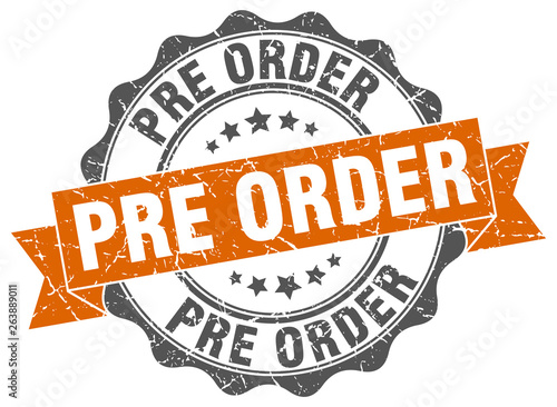 pre order stamp. sign. seal