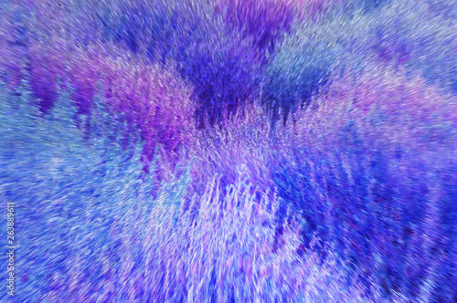 Colorful blue violet Kochia bush abstract illustration graphic art background