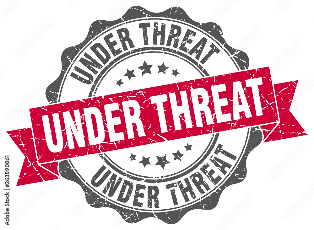 Obraz premium under threat stamp. sign. seal