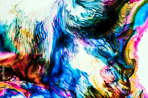 Wallpaper Mural Background of red, pink, blue, brown, green ink waves Torontodigital.ca