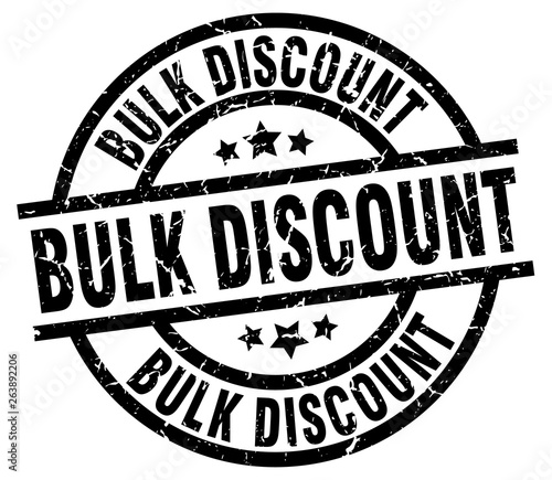 bulk discount round grunge black stamp