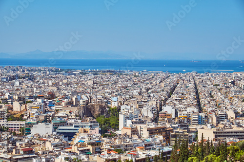 Nice view of the beautiful Athens from the mountain