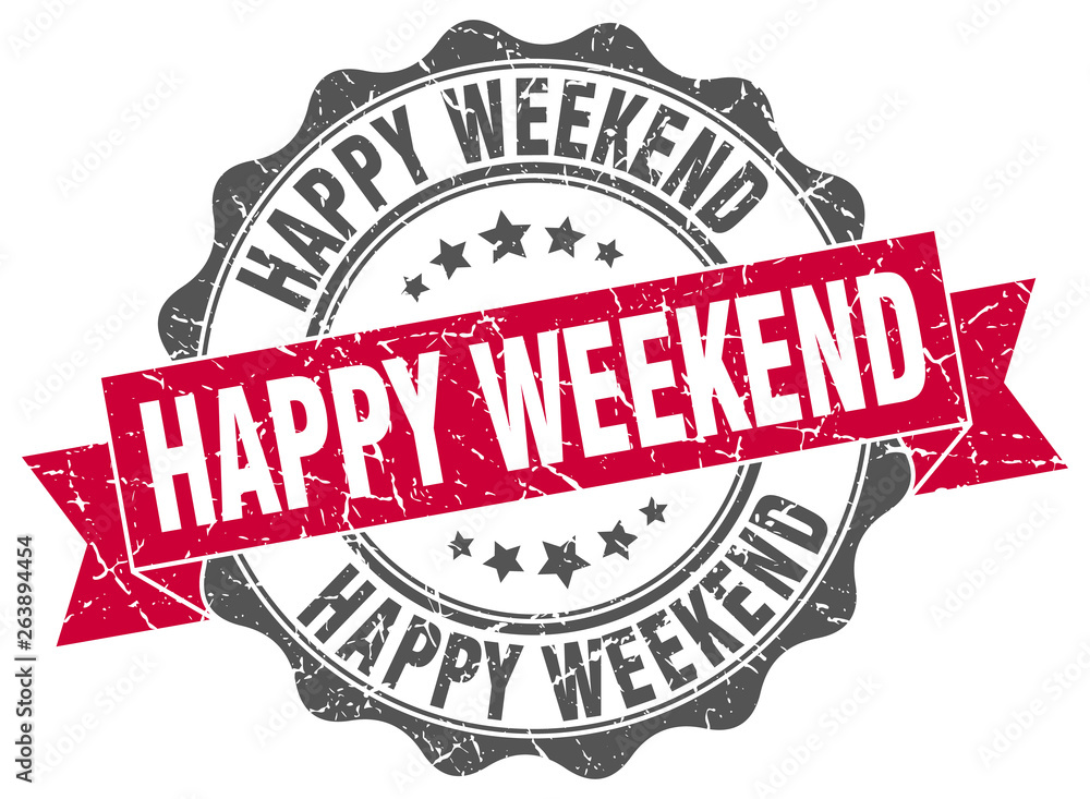 Obraz premium happy weekend stamp. sign. seal