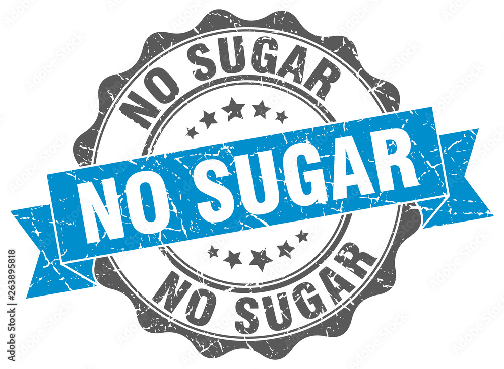 Fototapeta premium no sugar stamp. sign. seal