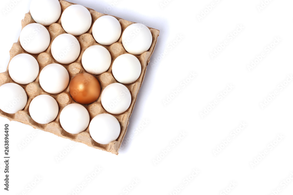 white eggs in a carton