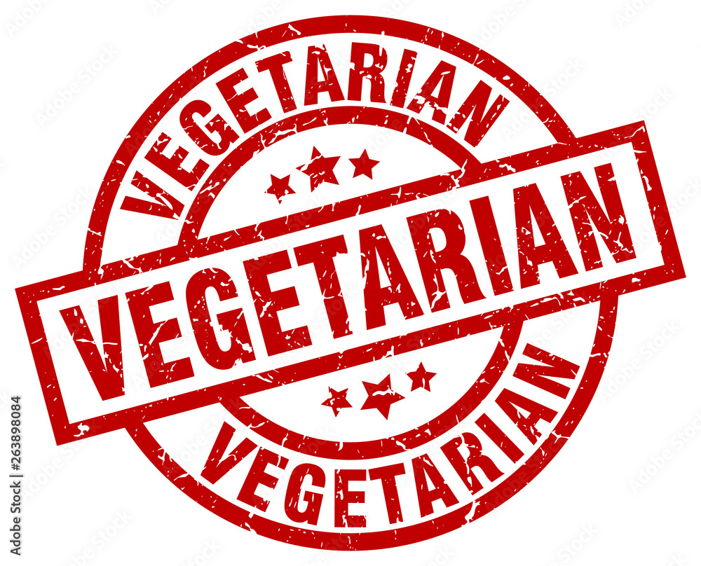 vegetarian round red grunge stamp vegetarian round red grunge stamp