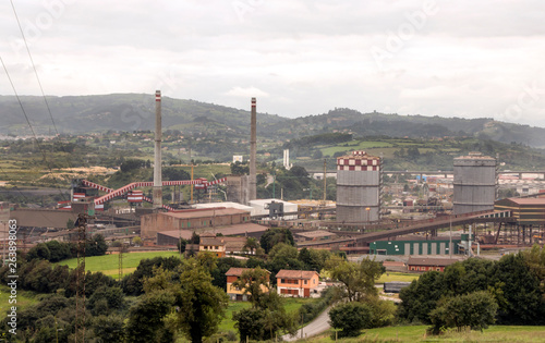 Industry of the north of Spain in a cloudy day