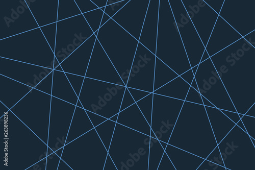 Abstract background pattern made with inclined lines in blue color. Simple, modern vector art in technology and network concept.