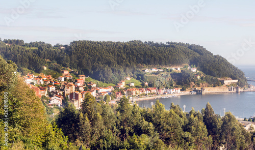 Rural town in the north of Spain in a sunny day