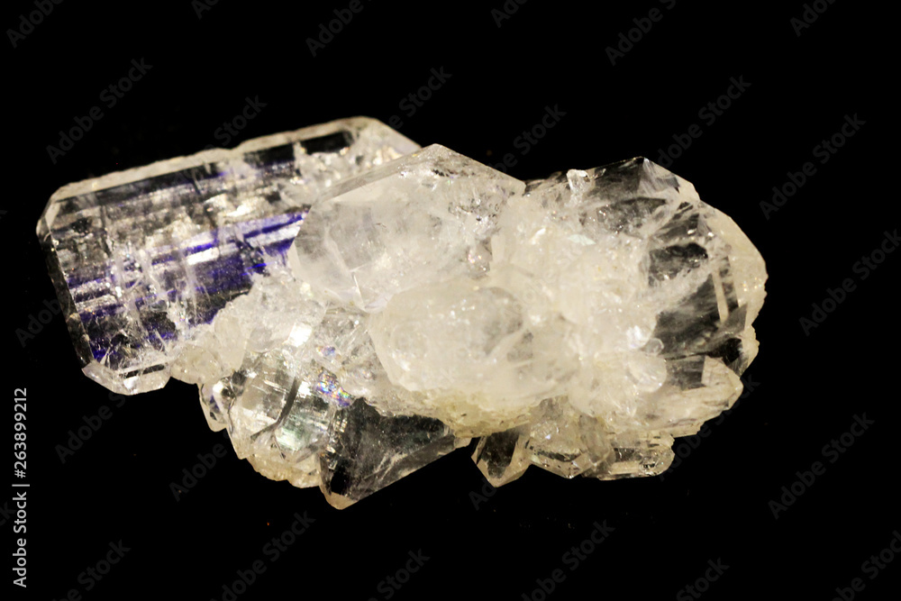 crystal isolated on the black background