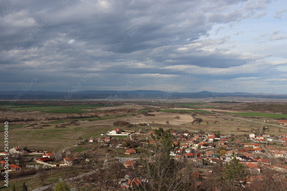 aerial view of the village