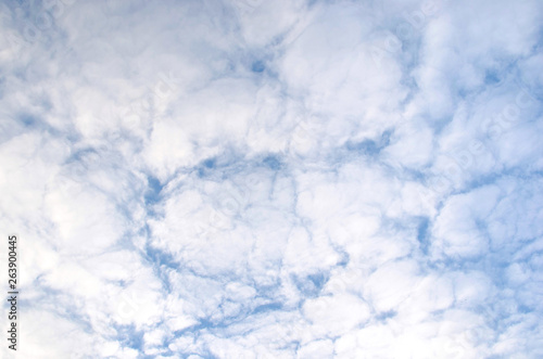 Abstract background, white clouds and blue sky.Beautiful nature.
