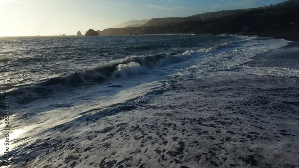 Cruising down the beach on an magic carpet ride. Waves crash and sunsets. Cruising down the beach on an magic carpet ride. Waves crash and sunsets.