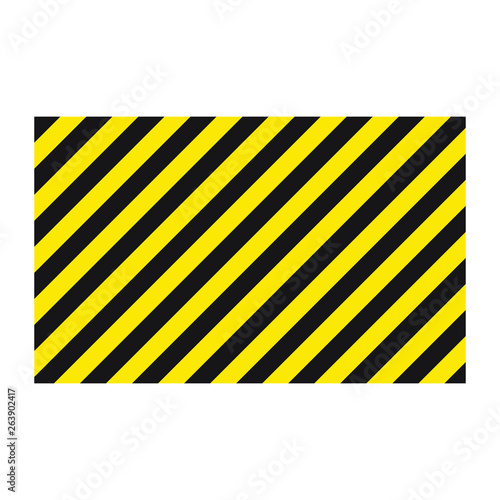 Warning striped rectangular background, yellow and black stripes on the diagonal, a warning to be careful - the potential danger vector template sign