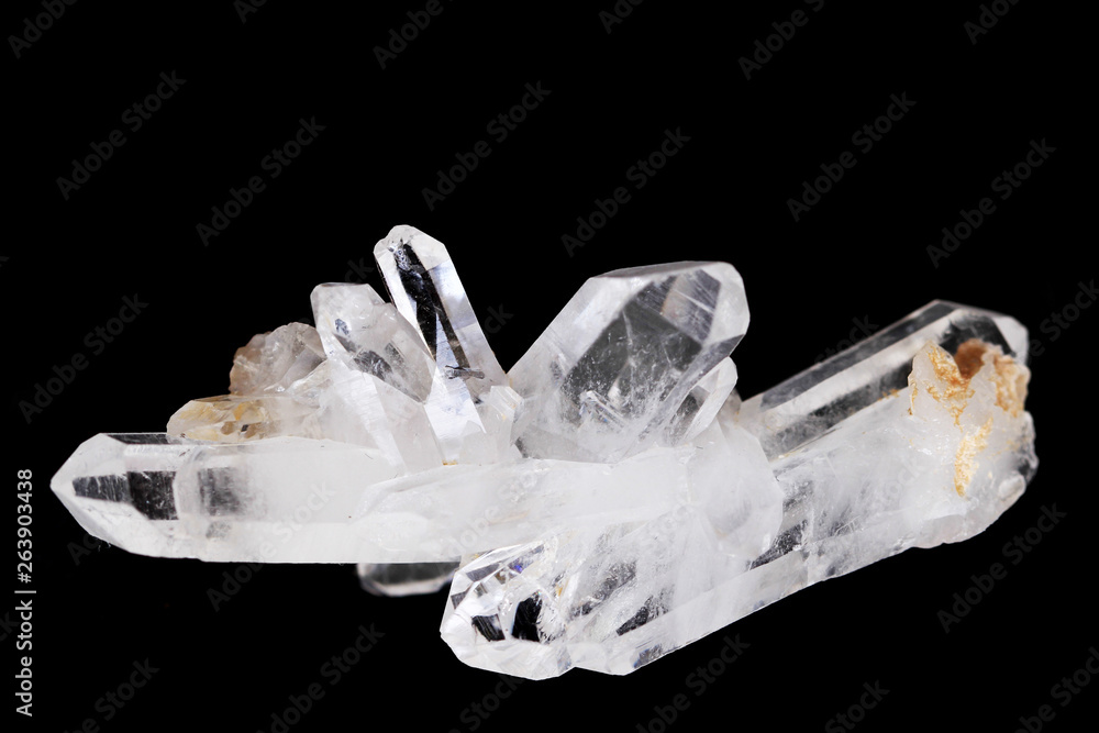 crystal isolated on the black background crystal isolated on the black background